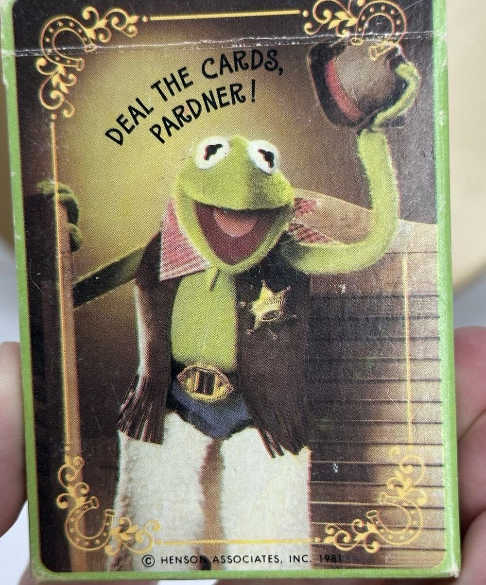 Hallmark 1981 Kermit The Frog Cowboy Playing Cards “Deal The Cards Partner “